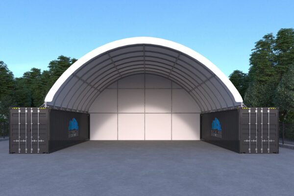 40x40ft (12x12m) Quicklock Commercial Grade Dome with End Wall