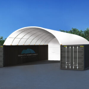 20x40ft (6x12m) Quicklock Commercial Grade Dome with Semi-Permanent Back Wall