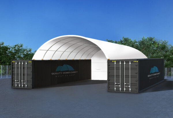 20x40ft (6x12m) Quicklock Commercial Grade Dome with Semi-Permanent Back Wall