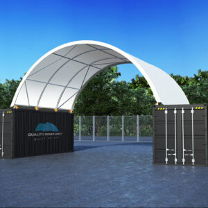 Container dome shelters can house vehicles, including cars, trucks, and boats, protecting them from weather conditions,