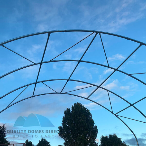 20x20ft (6x6m) Shipping Container Dome Shelter Green Incl Semi-Permanent End Wall - Image 3
