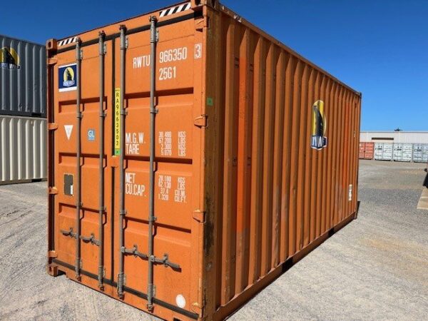 Geraldton Container Number: RWTU9663503 Container Quality: Standard 20ft High Cube Container. In good condition. Includes internal tie rails. Ex hire unit. Price listed does not include delivery. Inspection by appointment only, please contact us to arrange.