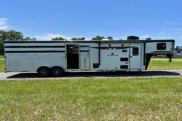 2024 Bison Trail Hand 708160 Stock Trailer with 8′ Short Wall - Image 2